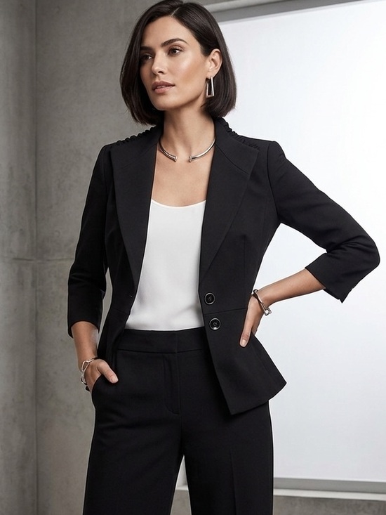 White House Black Market Jackets & Blazers - White House Black Market Seasonless Ruffle Blazer NEW!